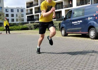 Dieter tijdens het sprinten - Camionette-Cup - ViGe-Noordzee